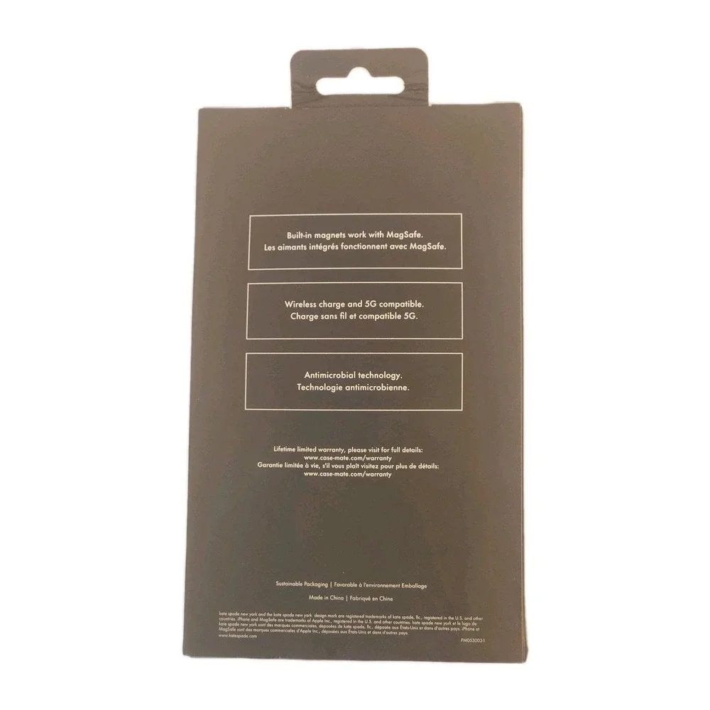 kate spade New York Case for iPhone 14 Pro Max w MagSafe Clear Floral Gold Black